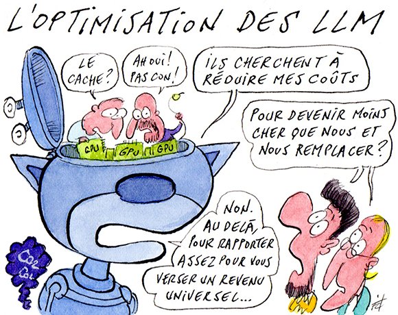 Dessin: Coûts de l'IA : optimiser le cache, l’obsession de tout un secteur